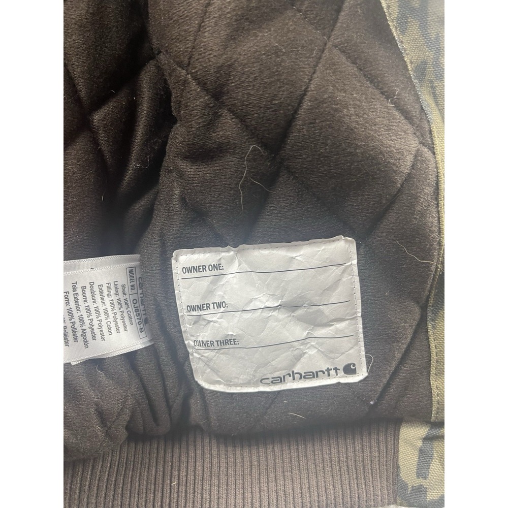 Carhartt Winter Canvas Jacket Mossy Oak Bottomland Camo Kids Toddler Boys 12M‎ - Picture 7 of 9